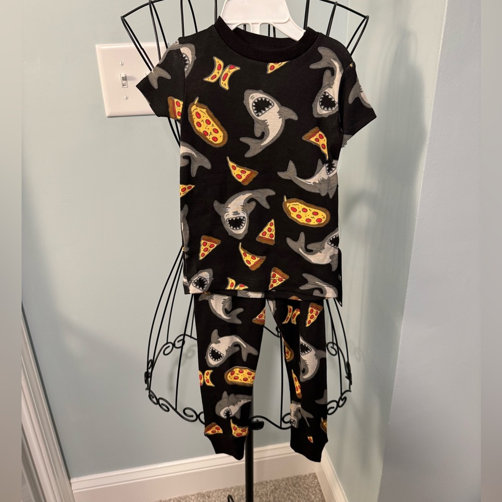 New Hurley Shark Pizza 18 months 18m Toddler Boys Pajamas PJs Cotton Jammies